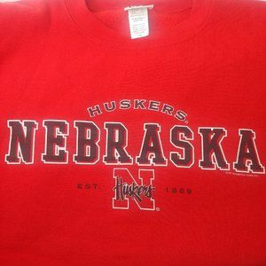 Vintage 90s University Of Nebraska Huskers Est 1869 90s Lee Men 2XL Sweatshirt